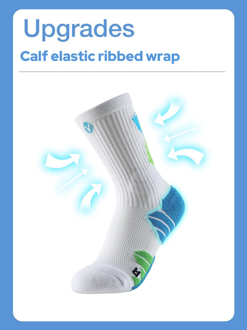 Veidoorn Kids Basketball Socks with Colourful Design and High-Quality Materials