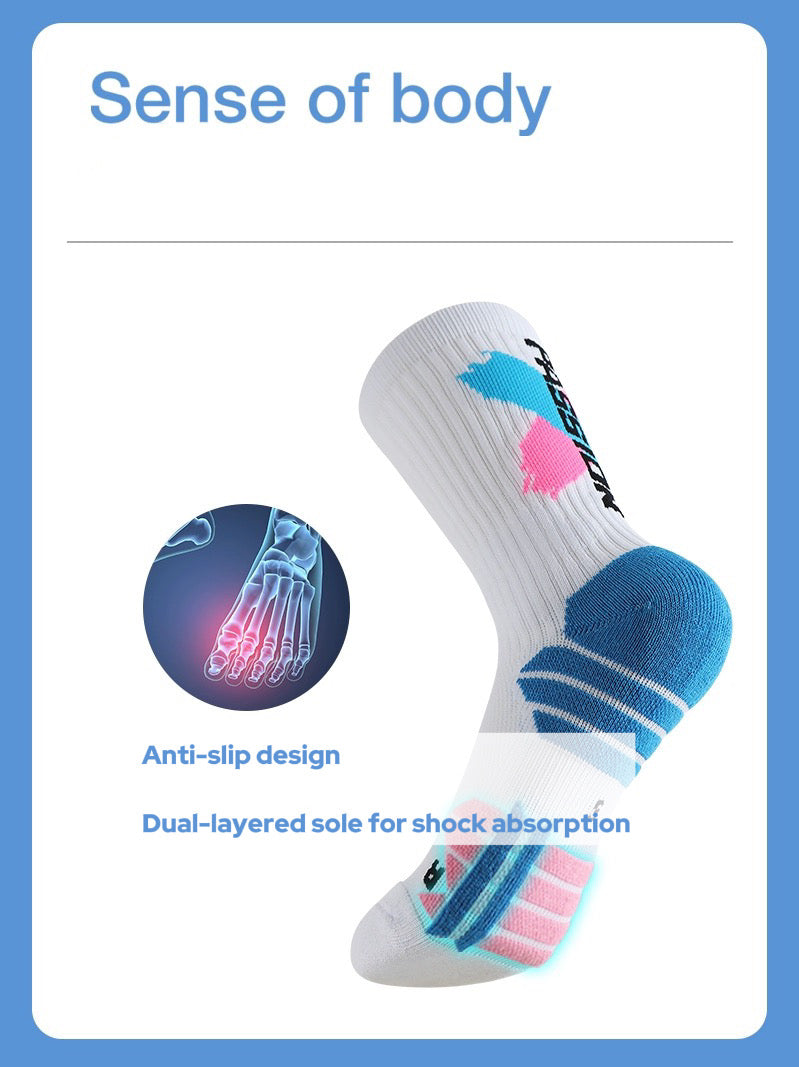 Veidoorn Kids Basketball Socks with Colourful Design and High-Quality Materials