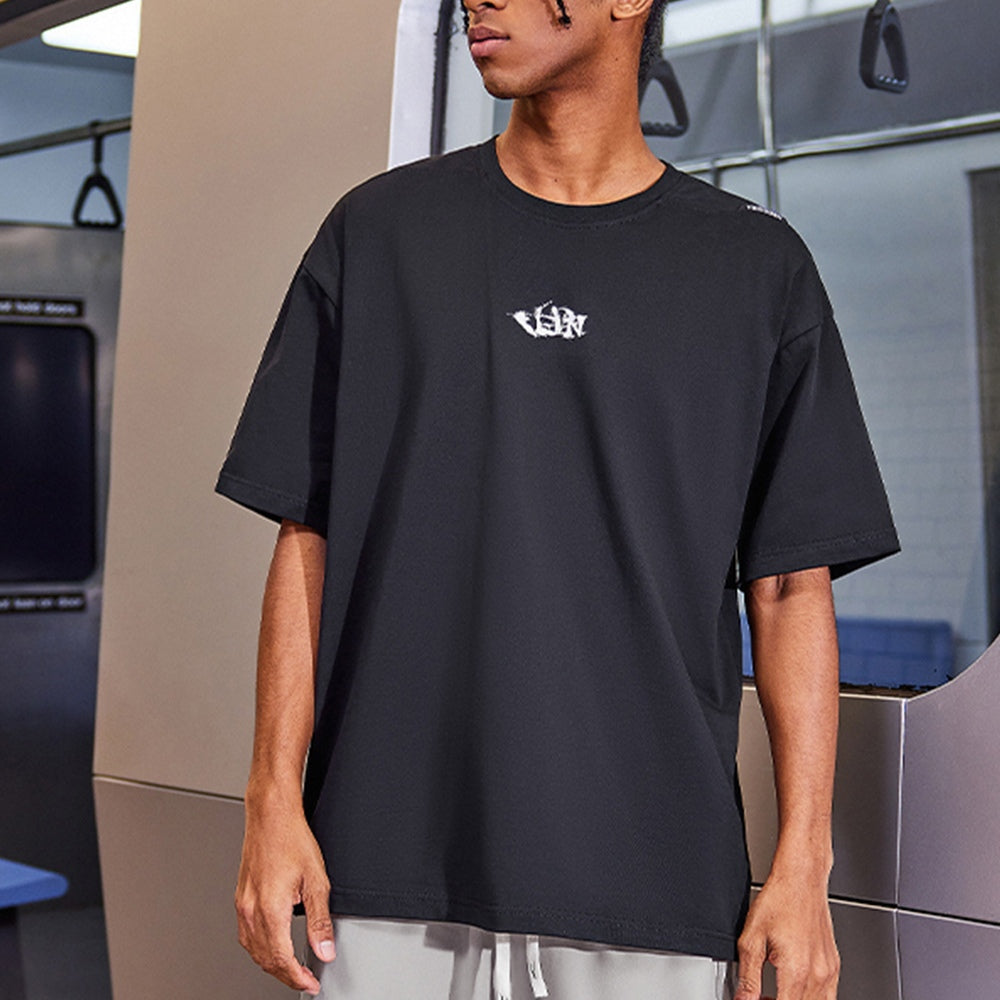 Veidoorn Short-Sleeved T-Shirt Men Women Loose Fit Breathable Round Neck T-Shirt Cotton Tee