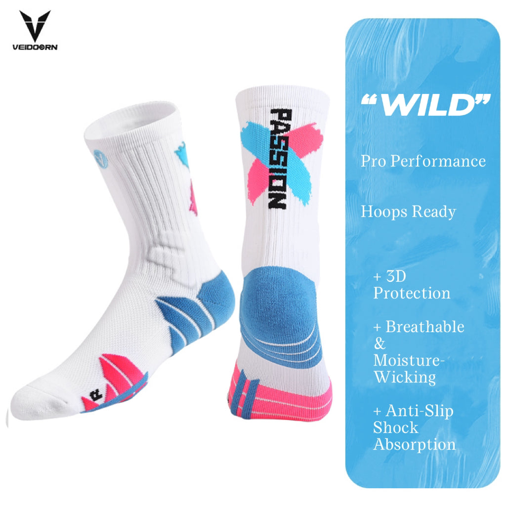 Veidoorn 'Wild' High-Performance Basketball Socks