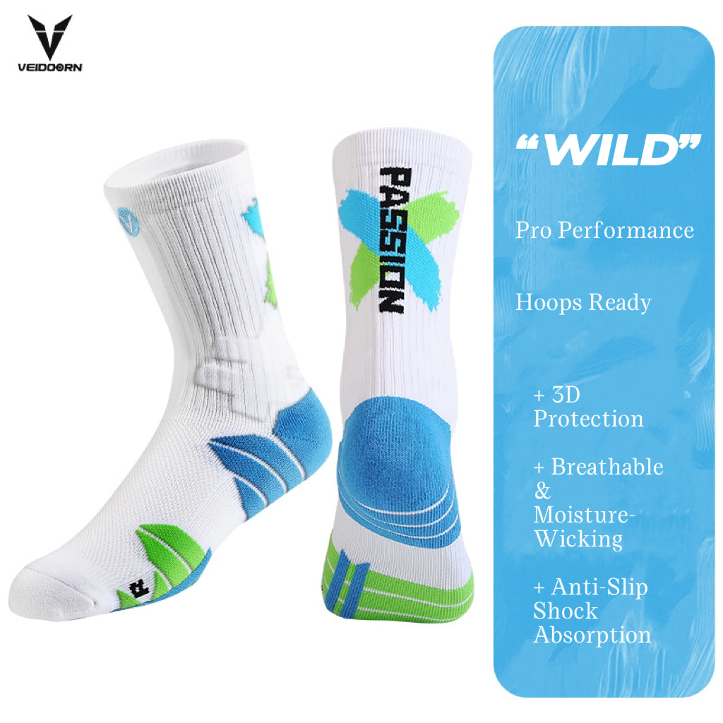 Veidoorn 'Wild' High-Performance Basketball Socks