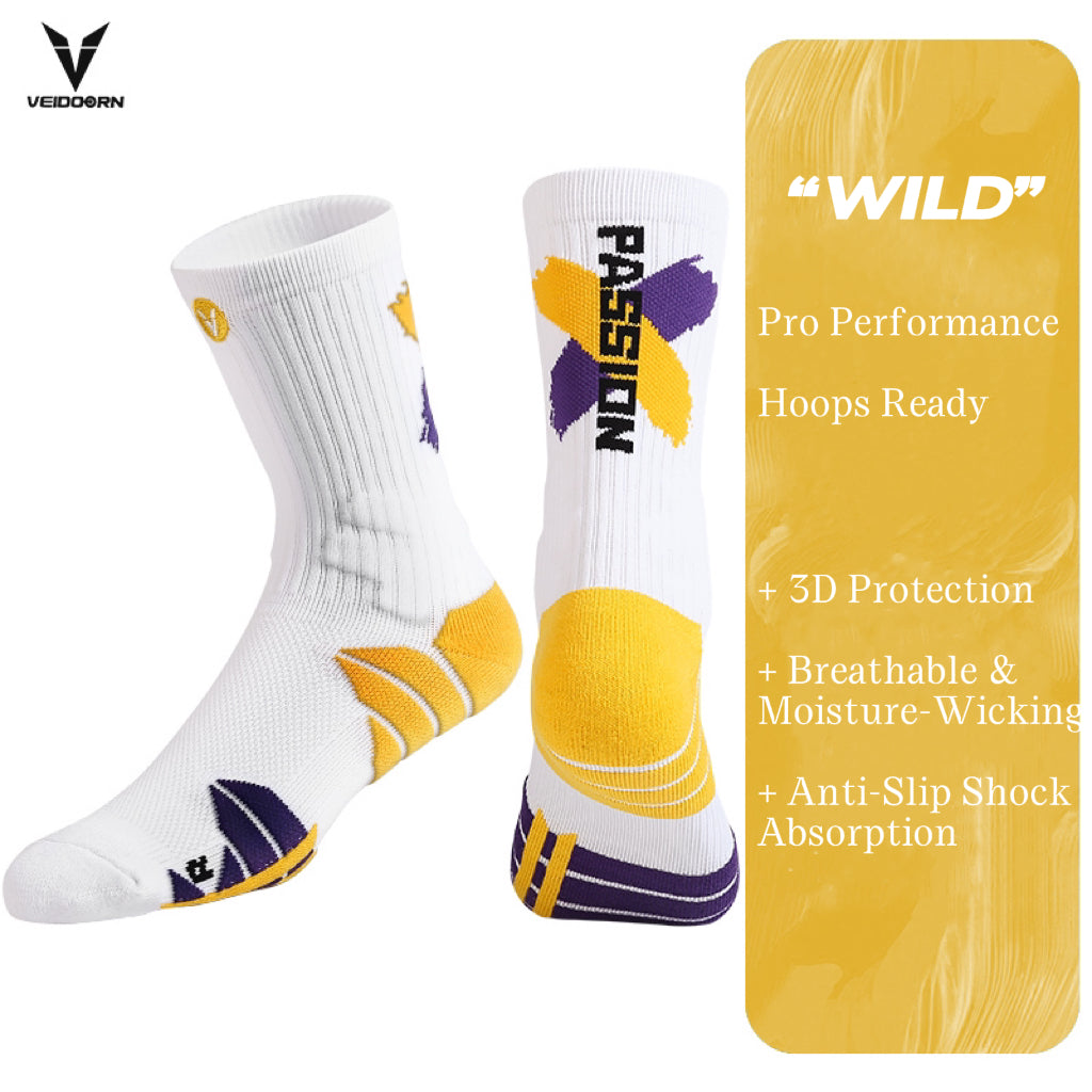 Veidoorn 'Wild' High-Performance Basketball Socks