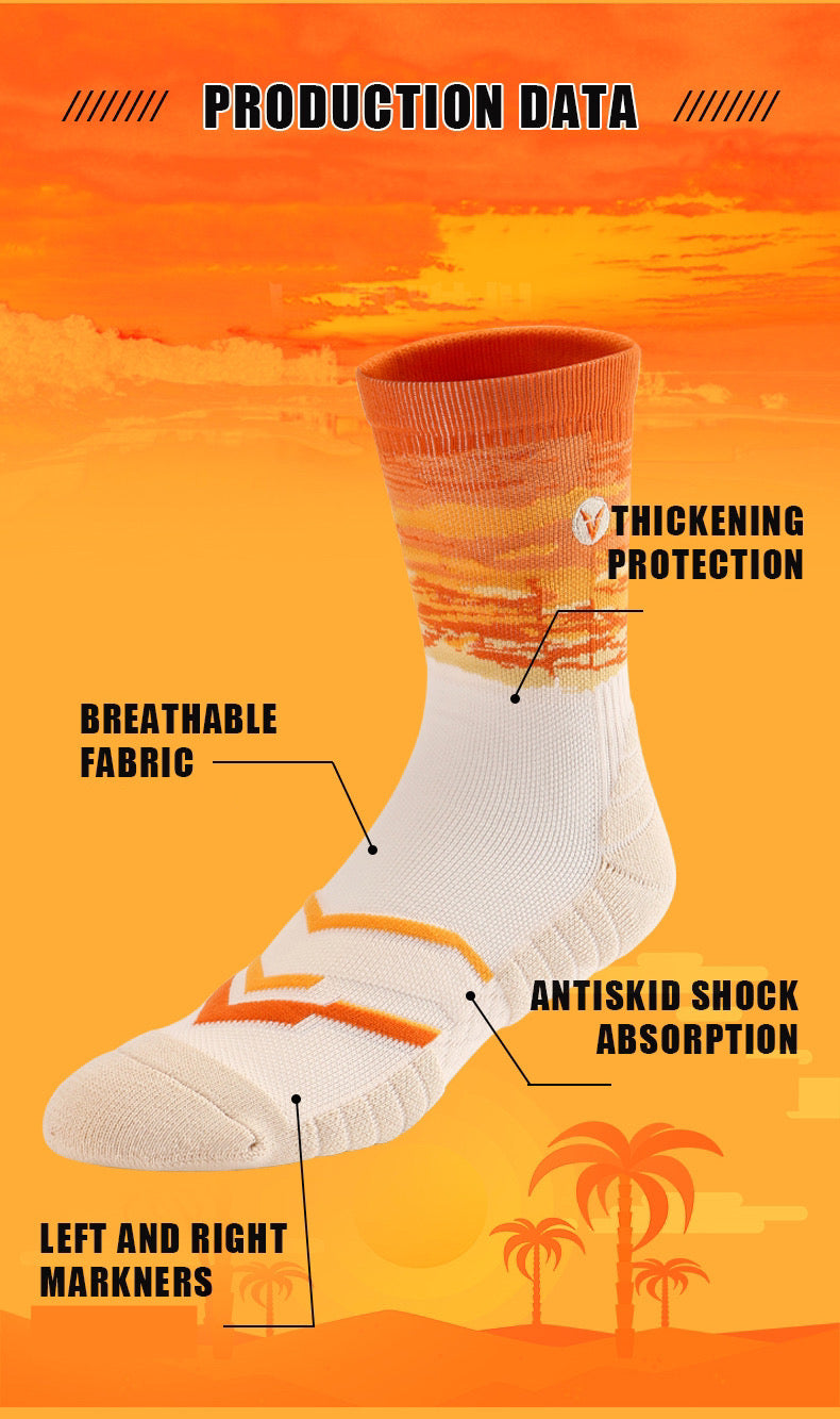 Veidoorn 'Sunset' Basketball Sports Socks