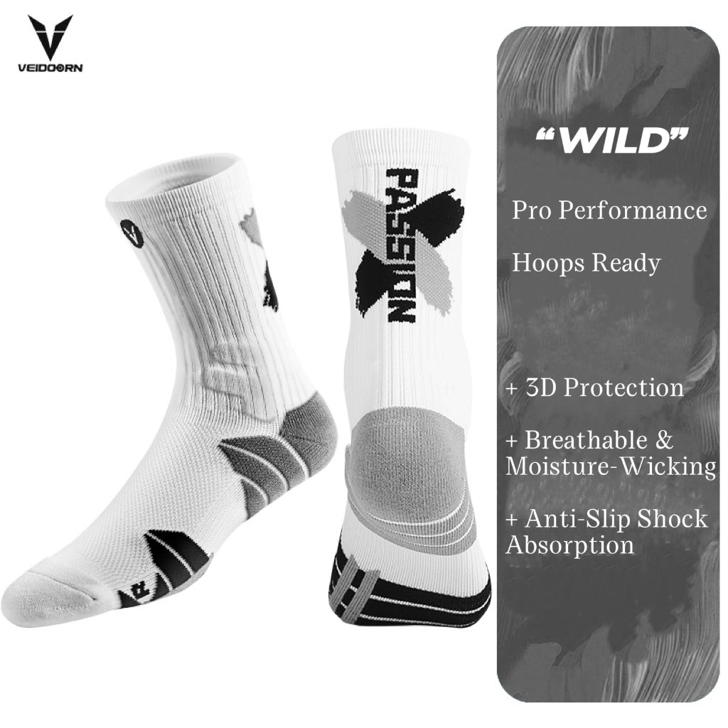 Veidoorn 'Wild' High-Performance Basketball Socks