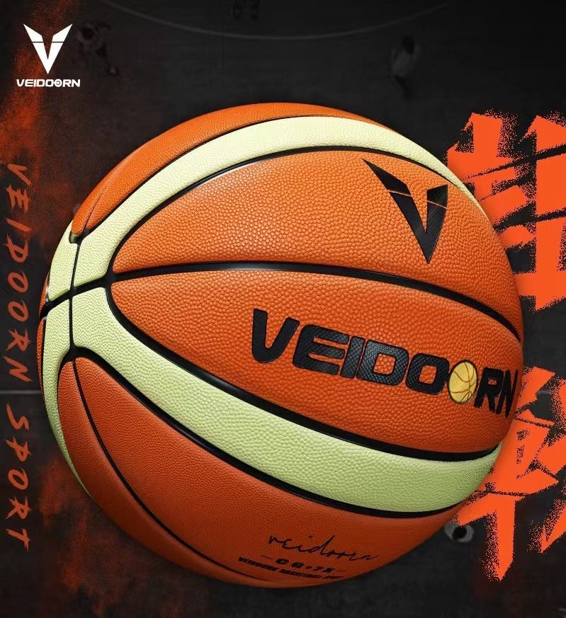 Veidoorn Professional Standard Competition-grade Size 7 Basketball Come With Free Airpump And Basketball Net!