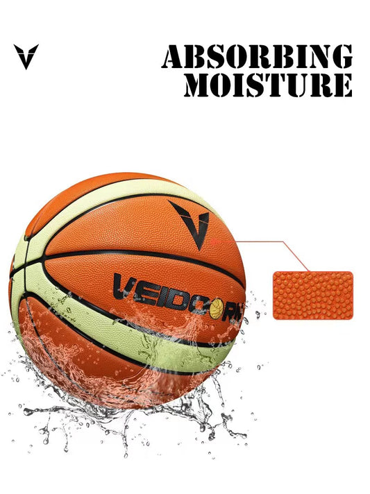 Veidoorn Professional Standard Competition-grade Size 7 Basketball Come With Free Airpump And Basketball Net!